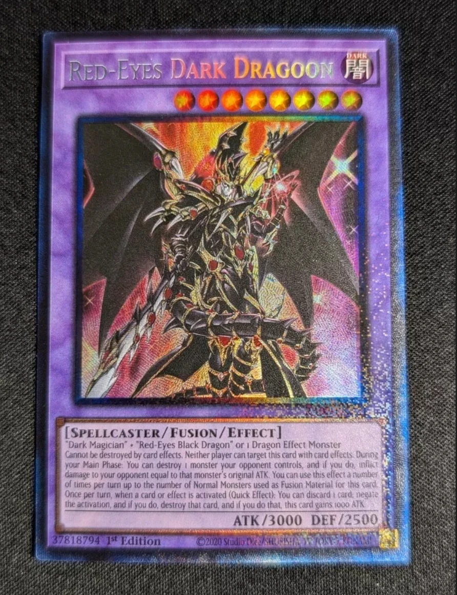 

Коллектор редких английских мятных Карт Yugioh KONAMI TCG RA02-EN021 Red-Eyes Dark Dragoon