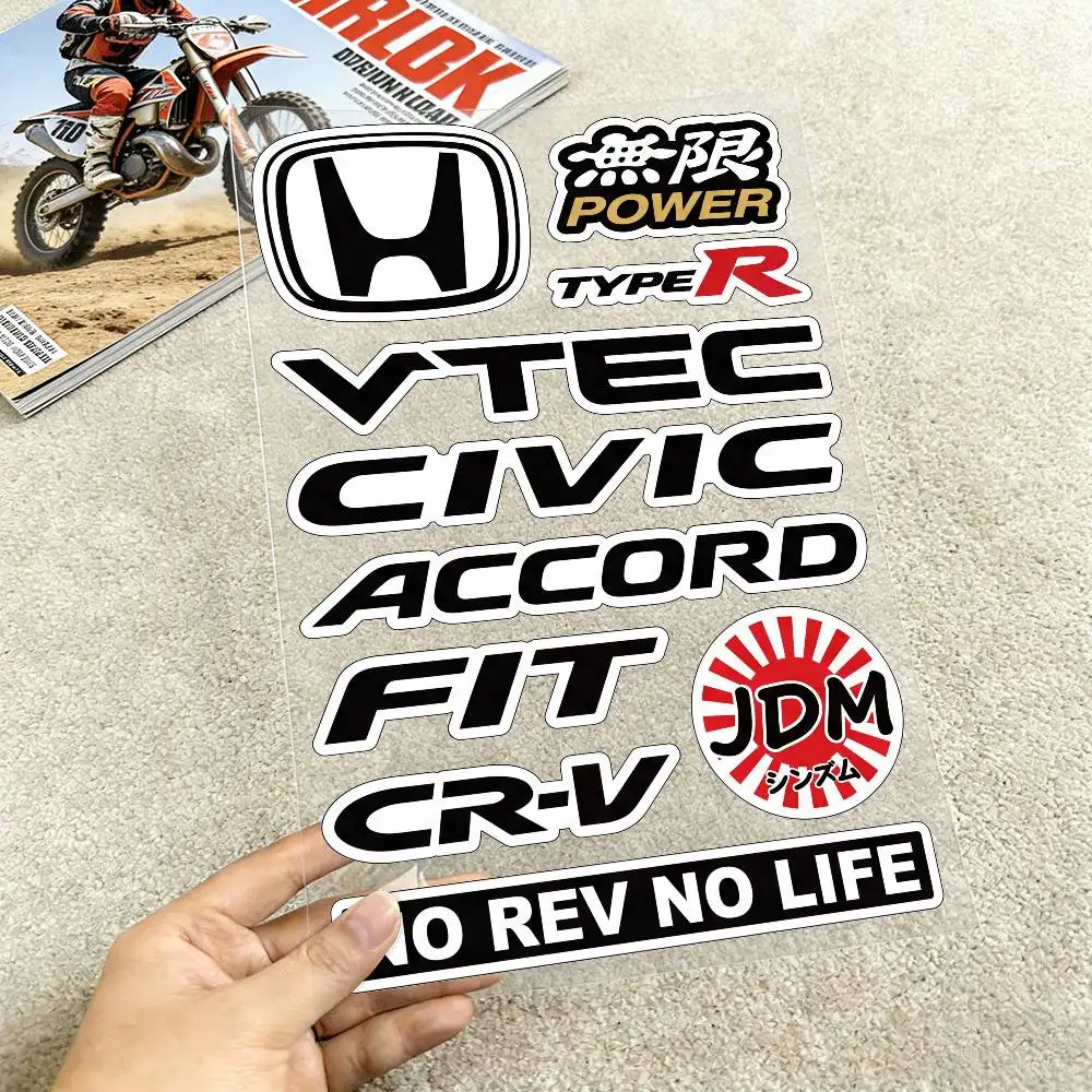 

Светоотражающие наклейки для мотоциклов HONDA MUGEN TYPE R VTEC, предупреждающие о безопасности в темноте, для шлемов скутеров.