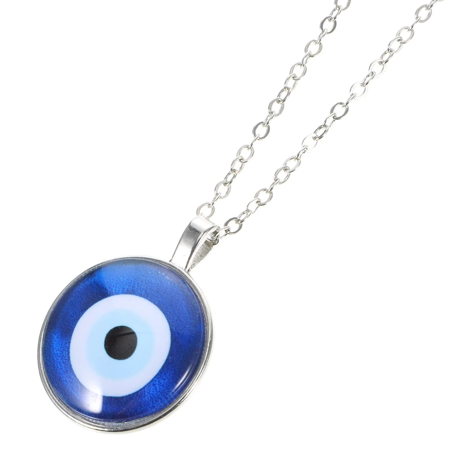 

Evil Eye Time Gem Pendant Necklace for Women Turkish Style Glass Eye Jewelry Fashion Accessory Charm