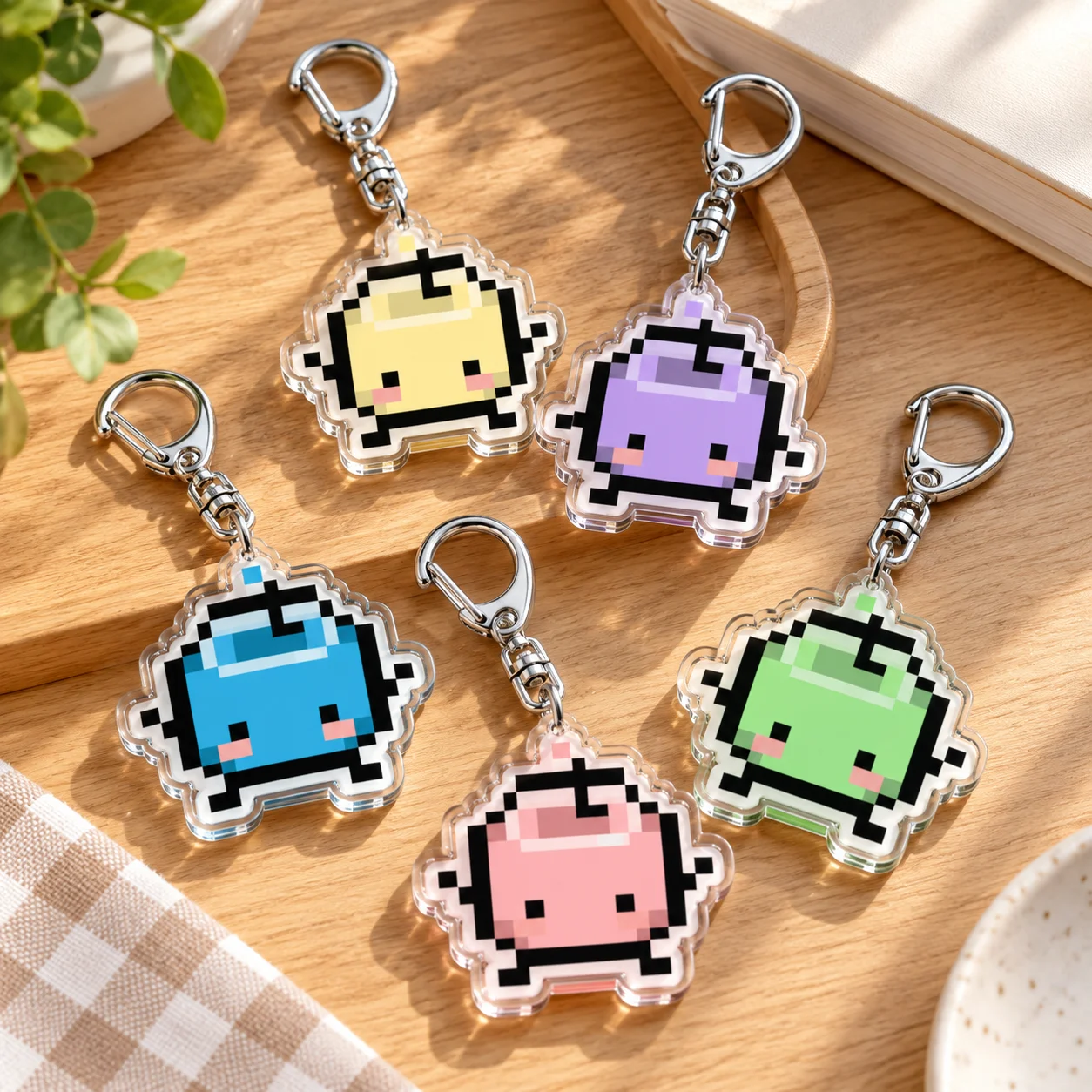 Popular Pixel Game Elements Keychains for Accessories Bag Charm Key Chain Keyring Fans Gamer Gaming Friends Gifts