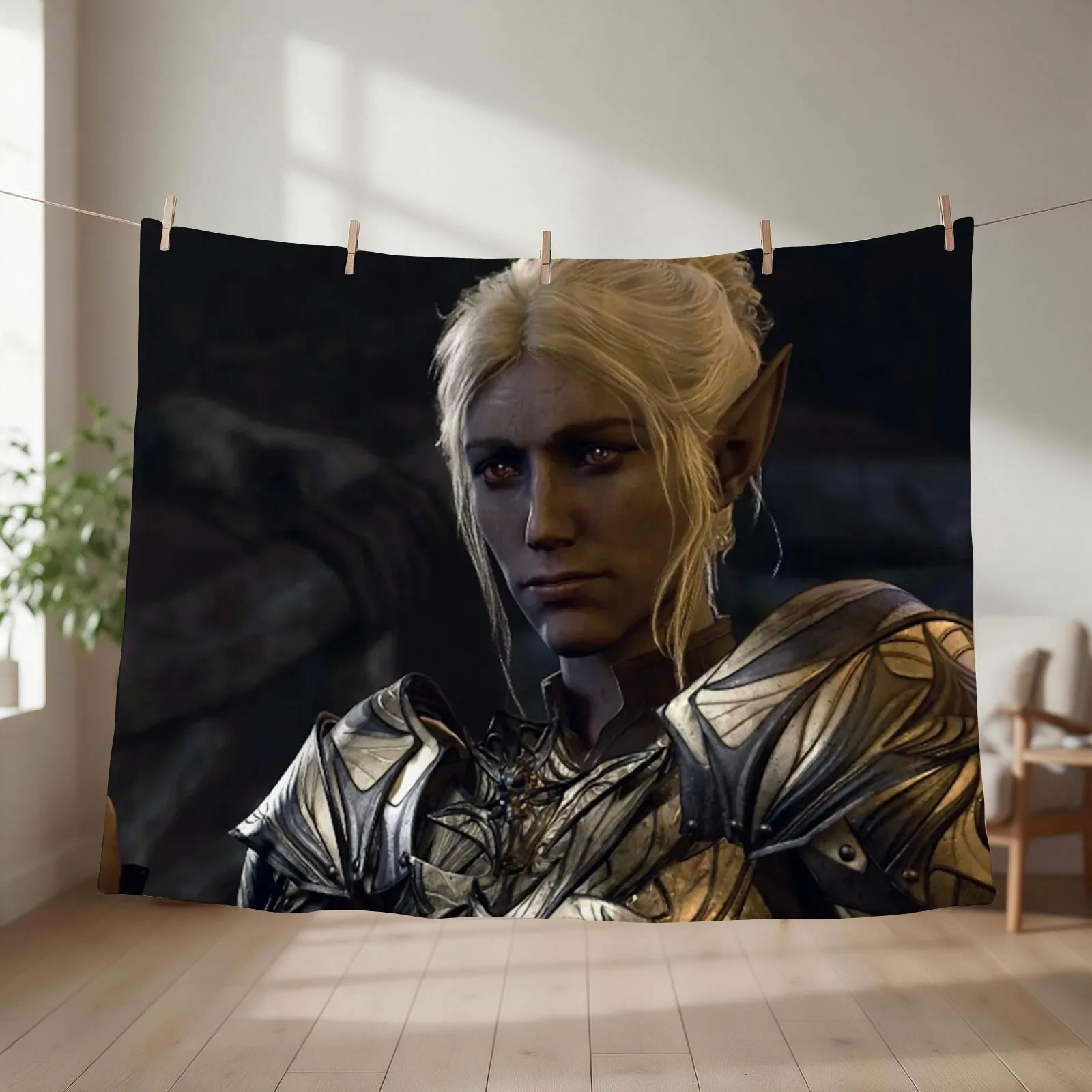 Minthara the Drow Elf Oathbreaker Paladin Adventurer first meeting Throw Blanket Luxury Thicken Soft Big Travel Loose Blankets