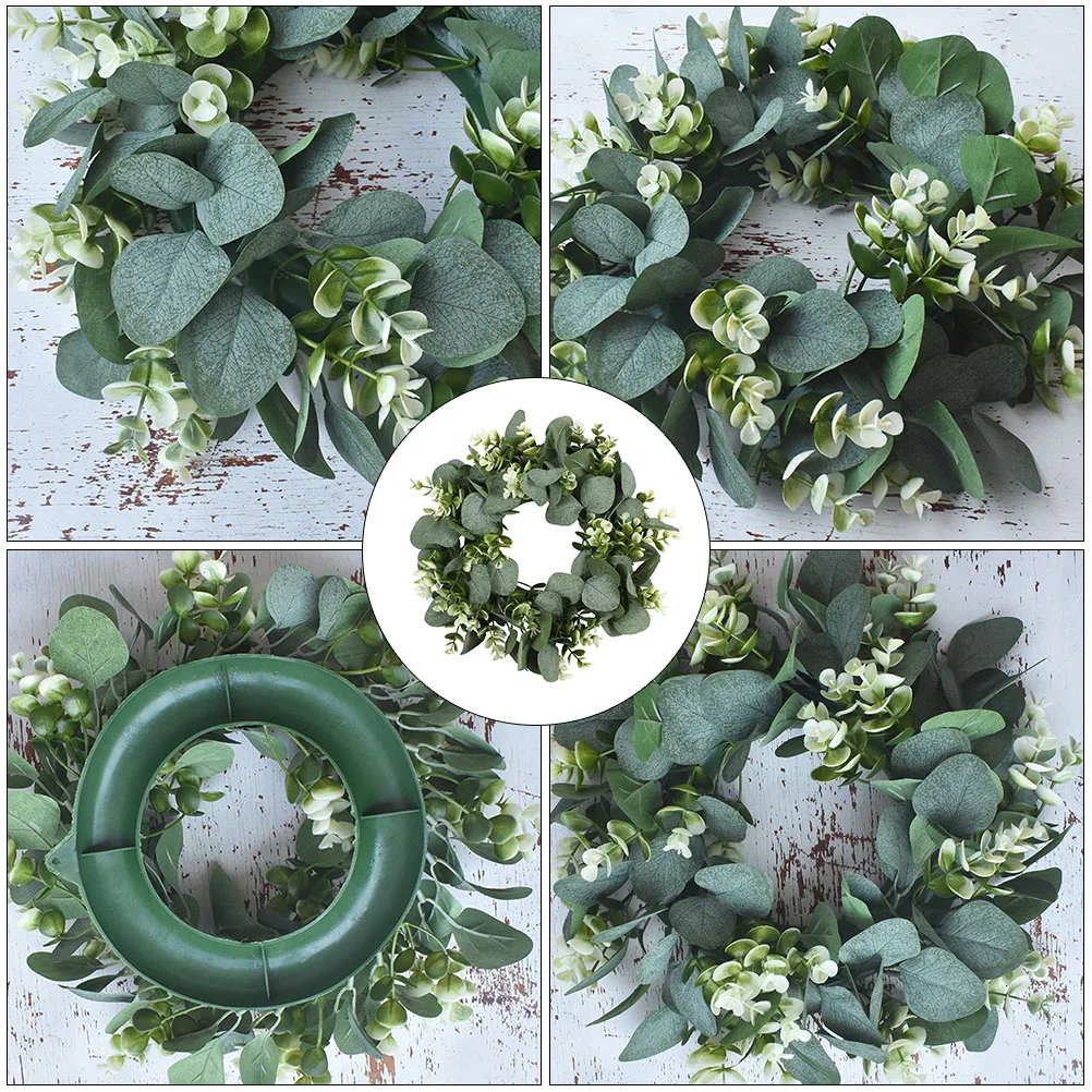

2pcs Artificial Lifelike Eucalyptus Leaves Door Hanging Home Decor Faux Festival Eucalyptus Plants Spring Wreath