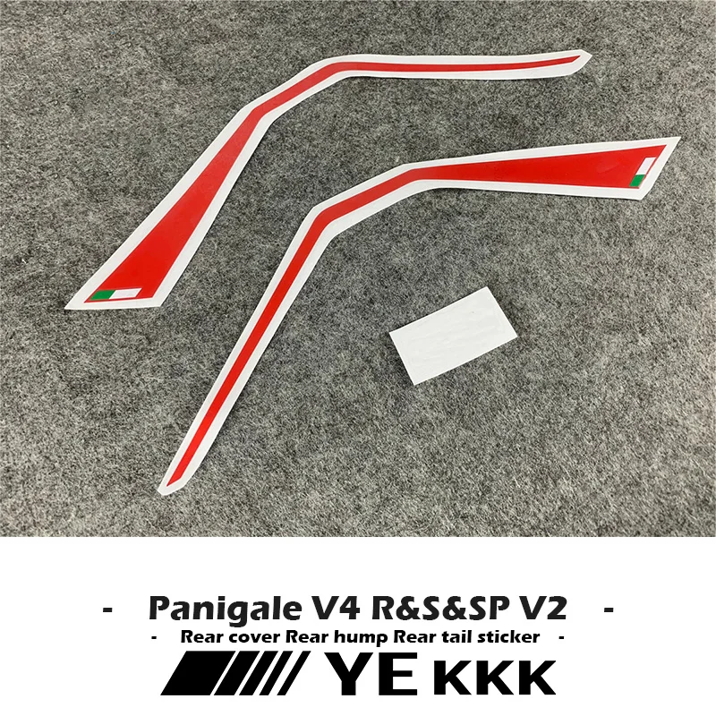 

For Ducati Panigale STREETFIGHTER V4 V4R V4S V4SP V2 Rear Hump Rear Seat Cover Line Print Rear Tail Tri-Color Sticker Decals