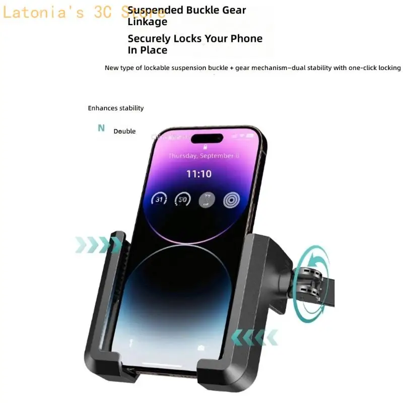 Stoßfeste Motorrad-Telefonhalterungen, starker Motorrad-Telefonständer für den Reiseeinsatz – Detail 8