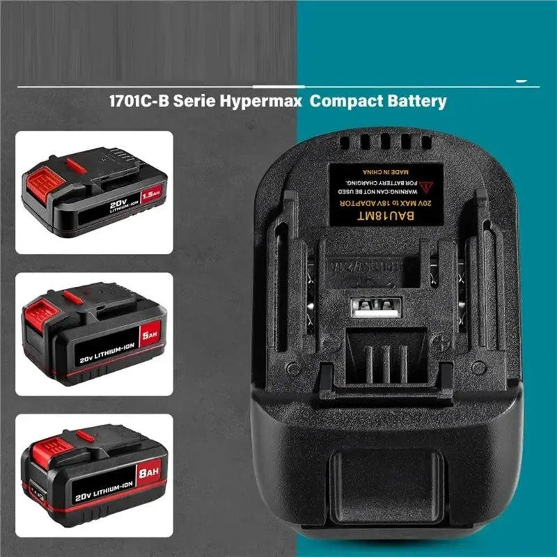 A99E-BAU18MT Battery Adapter For Bauer 20V Li- Battery Convert To For Makita18v Battery Cordless Power Tools