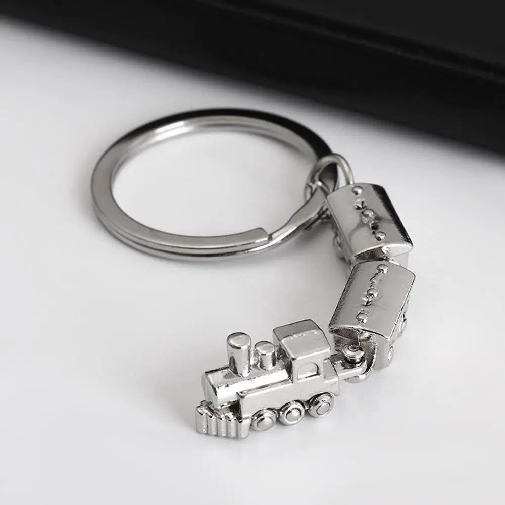 

Alloy Train Model Keychains Metal Keyring Key Fob Car Pendant Bag Charm Jewelry Creative Gift Women Men