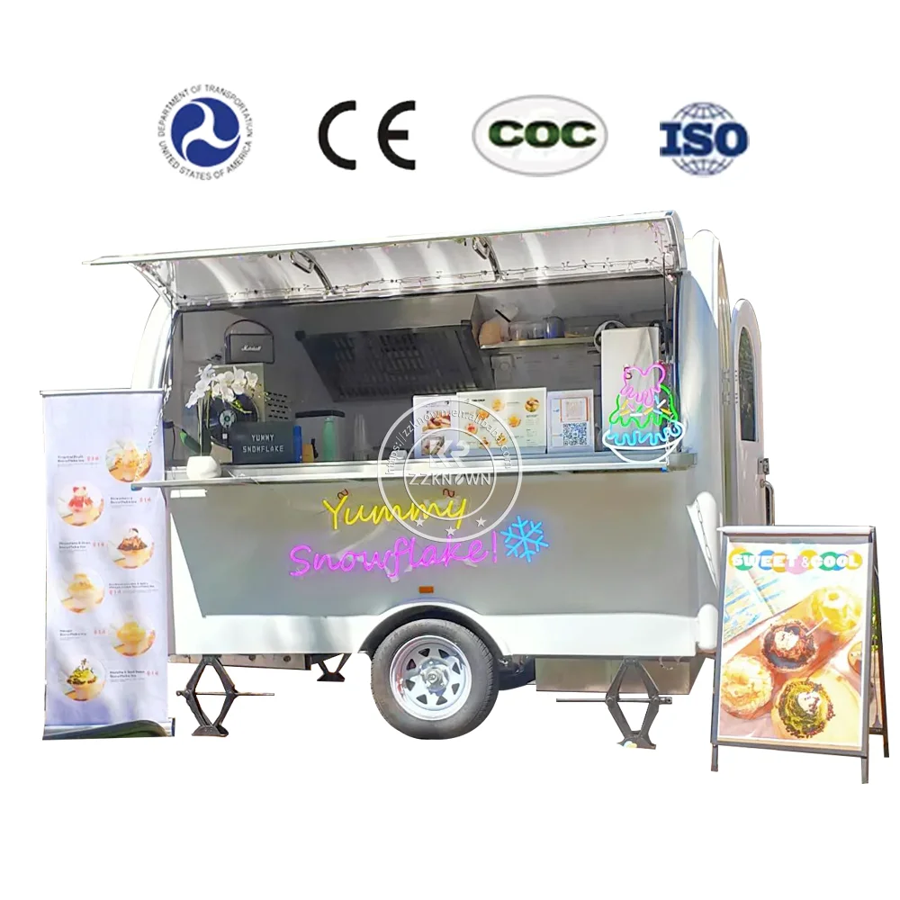 Food Trucks With Equipment For Sale Coffee Street Snack Truck Kiosk Mobile Kitchen  Concession Food Trailer