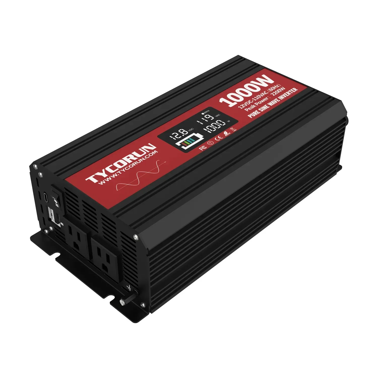 Tycorun Car Micro Solar Panel Inverter 12V 220V 3000W Power Pure Sine Wave Inverter