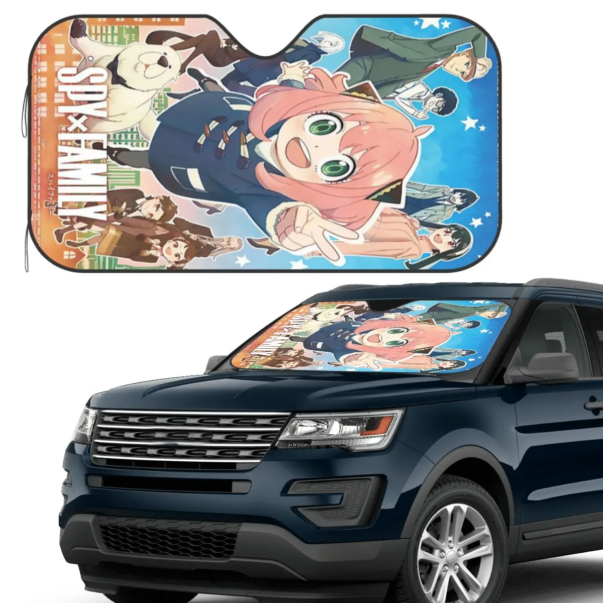 

SPY X FAMILY S2 Sunshade Windscreen Car Front Windshield Window Sun Visor Accessories Covers