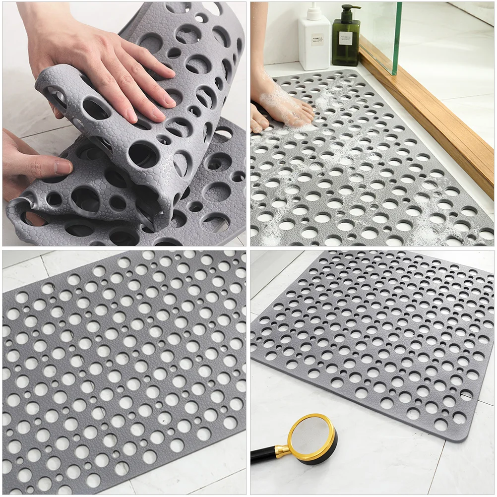 

Non-slip Mat Floor Drainage Bathroom Mats Splicing Bathmat for Home Back Skid-proof Interlocking Cushion Set