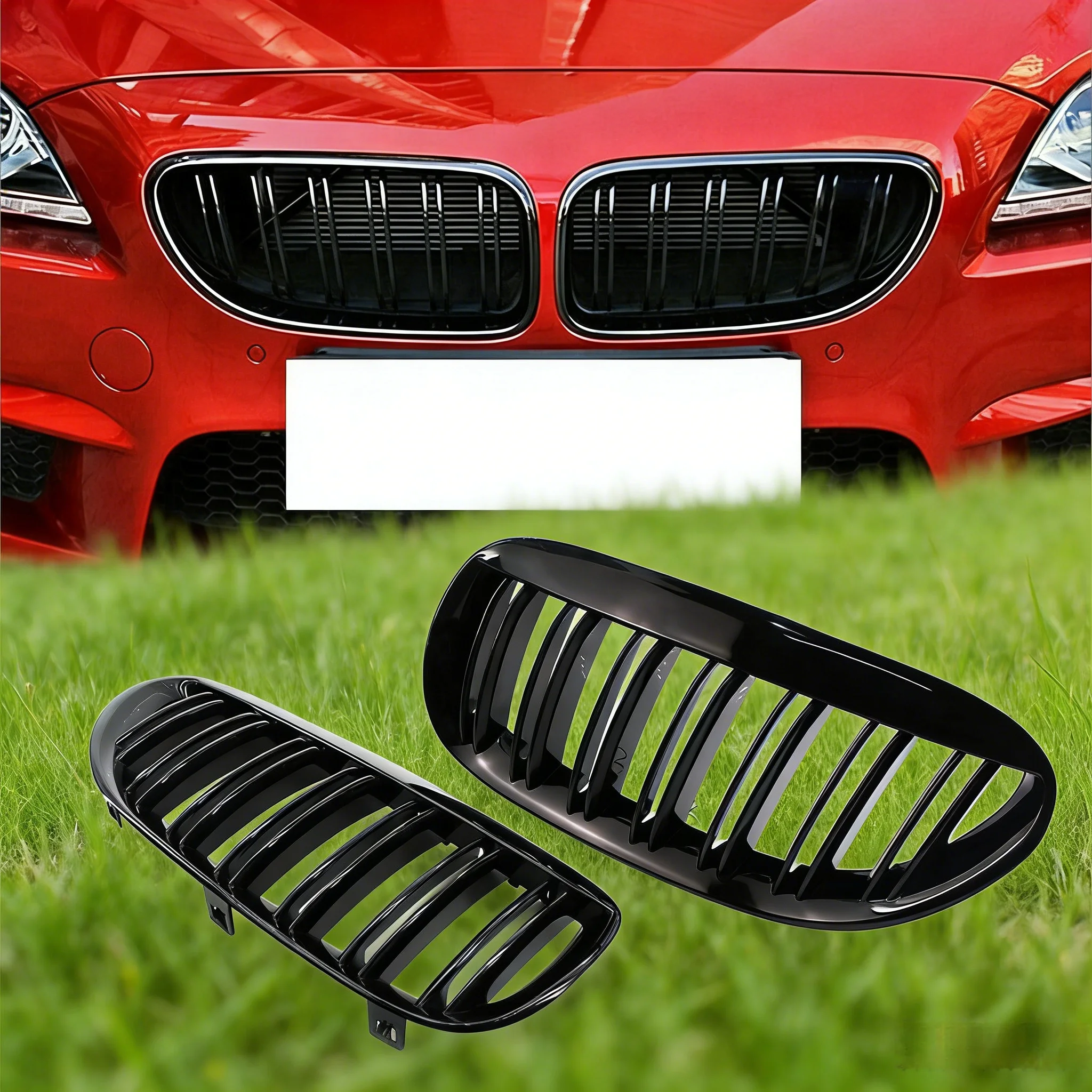 

Для BMW E63 E64 650i M6 2004-2010 автомобильный капот, сменная решетка для почек, передняя решетка бампера 51137077931 51137008916