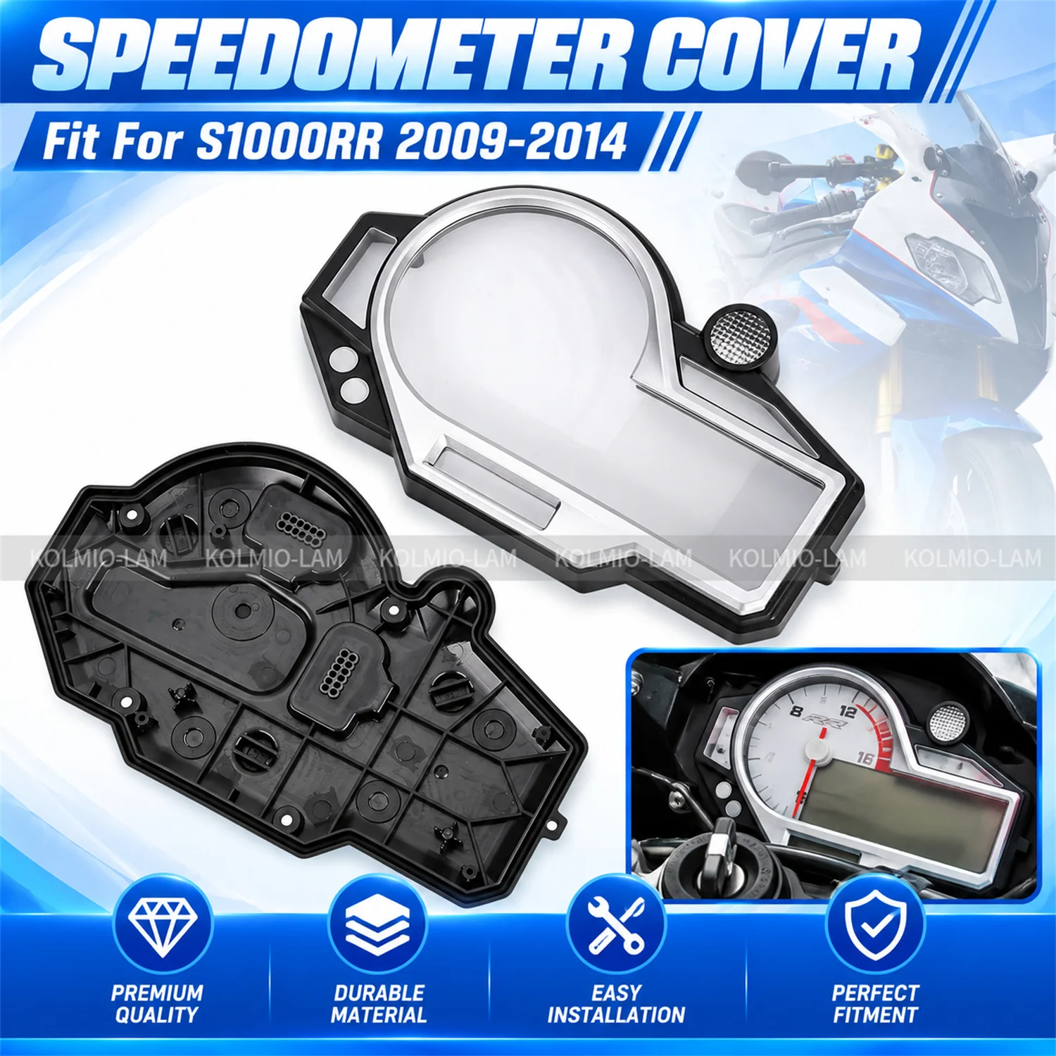bmw-s1000rr-2009～2014年モデル用。バイク用アクセサリー、スピードメーター、計器パネル、カバー。s-1000-rr-2010、2011、2012、2013年モデル対応。