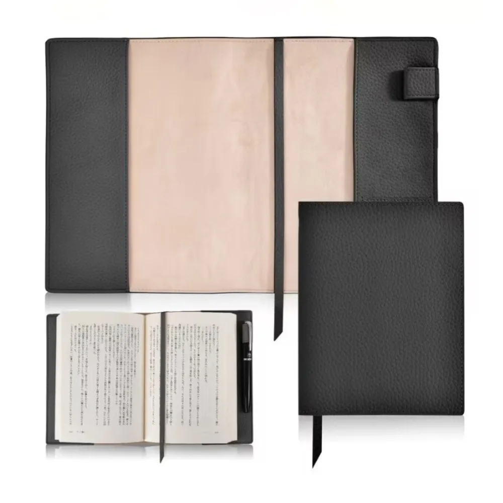 Creative A5 Notebook Cover Replaceable Solid Color Book Protective Cover PU Leather Notebook Leather Cover Home Office Use