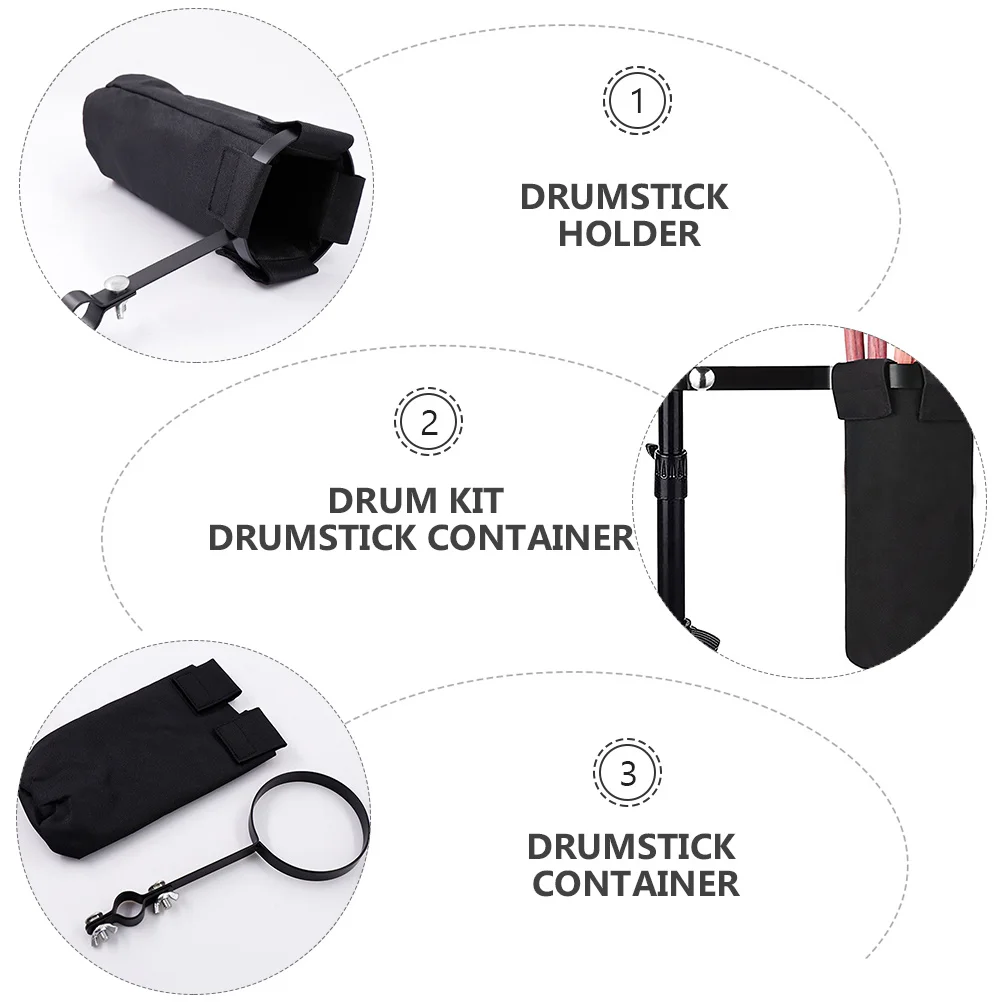 

1Set Drumstick Bag Oxford Cloth Durable Drum Kit Accessory Drumstick Storage Holder Organizer Drum Stick Holder