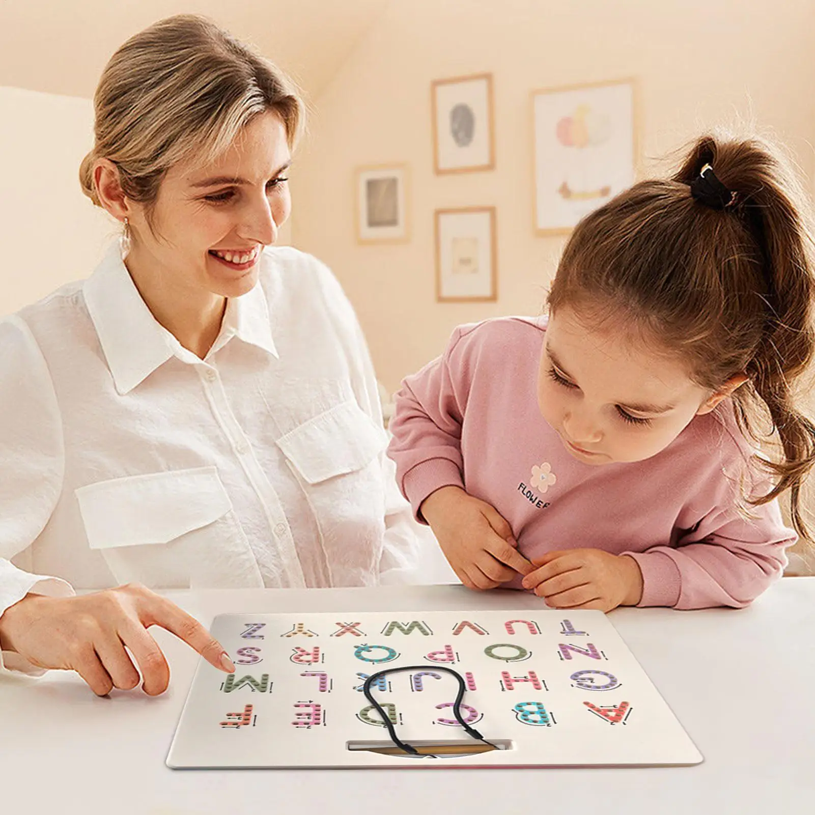 

Магнитная доска для детей, двухсторонняя дошкольная обучающая деятельность, головоломка для письма, сенсорные игрушки для малышей для обучения детей