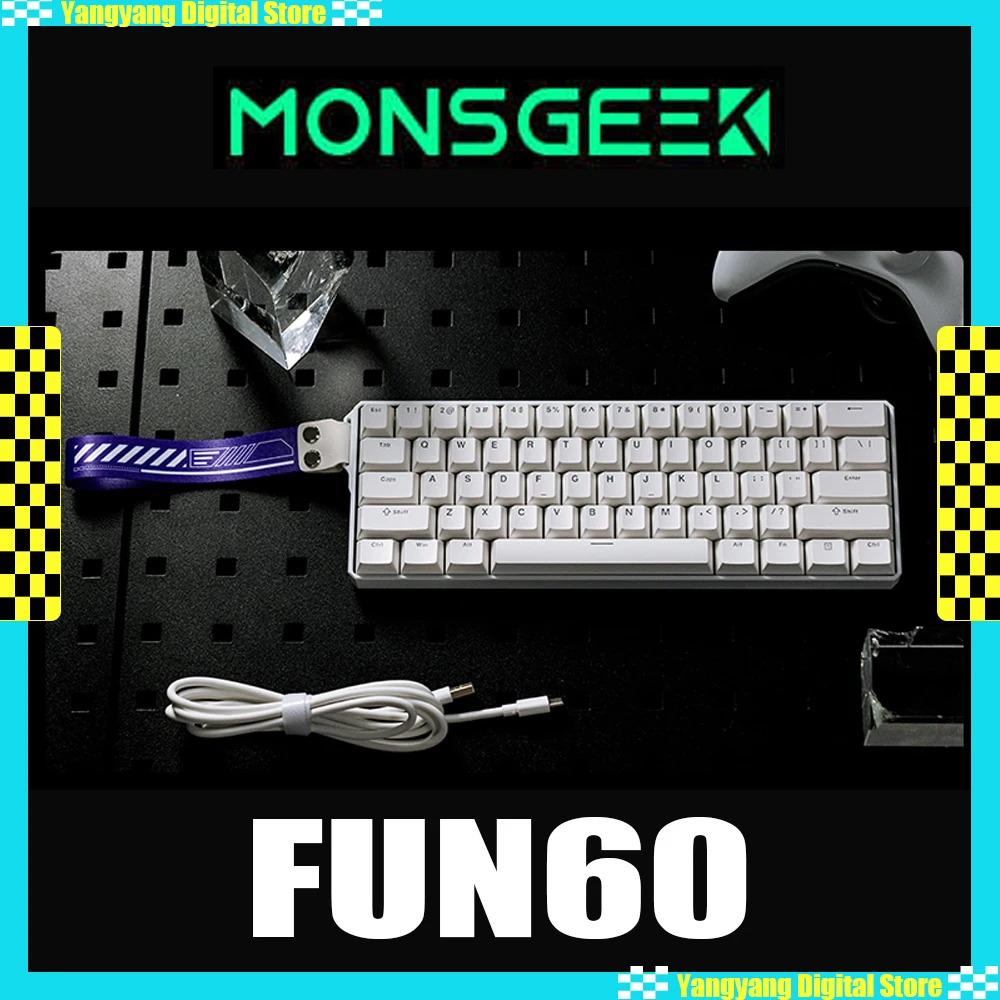 Monsgeek FUN60/FUN60 Pro E-sports Magnetic Switch Keyboard RT Emergency Stop Customized Dual 8K Gaming Mechanical Keyboards Gift