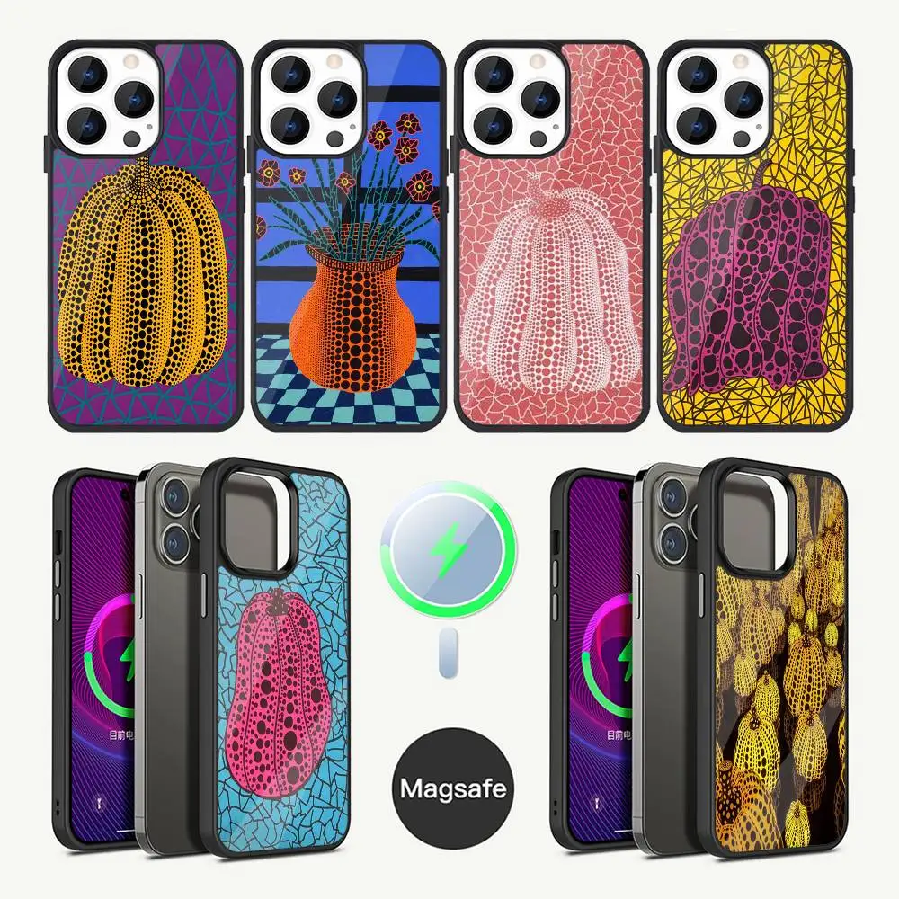 

Pumpkin Yayoi Kusama Phone Case For iPhone 17,16,15,14,13,12,11,Plus,Pro,Max Mini Magsafe Magnetic Wireless Charging