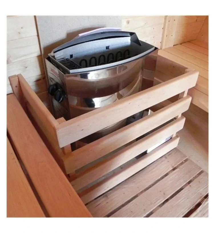 Stainless Steel Sauna Heater with Integrated Controller, Dual-Mode Stove for Wet and Dry Use