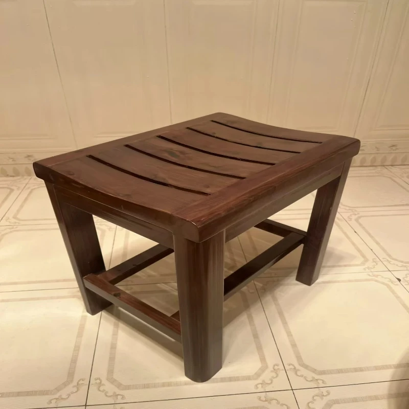 

‌ Деревянный врезной шип, водонепроницаемый табурет для ванны, противоскользящее сиденье для душа, нескользящий табурет для ванной комнаты для пожилых людей, прочный табурет для унитаза