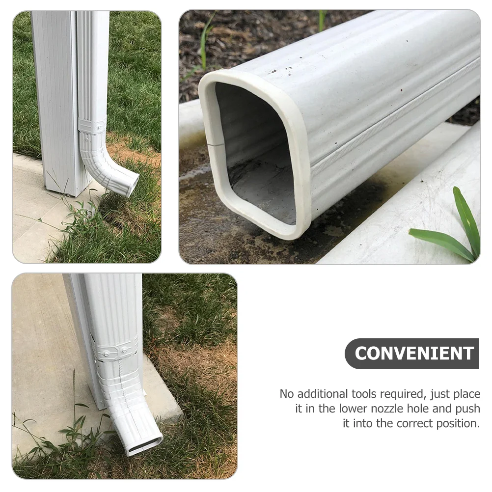

2pcs Downspout Safety Caps 3x2in Durable Garden Protection Cover for Adults Kids Pets Easy Use Rubber Home Gutter