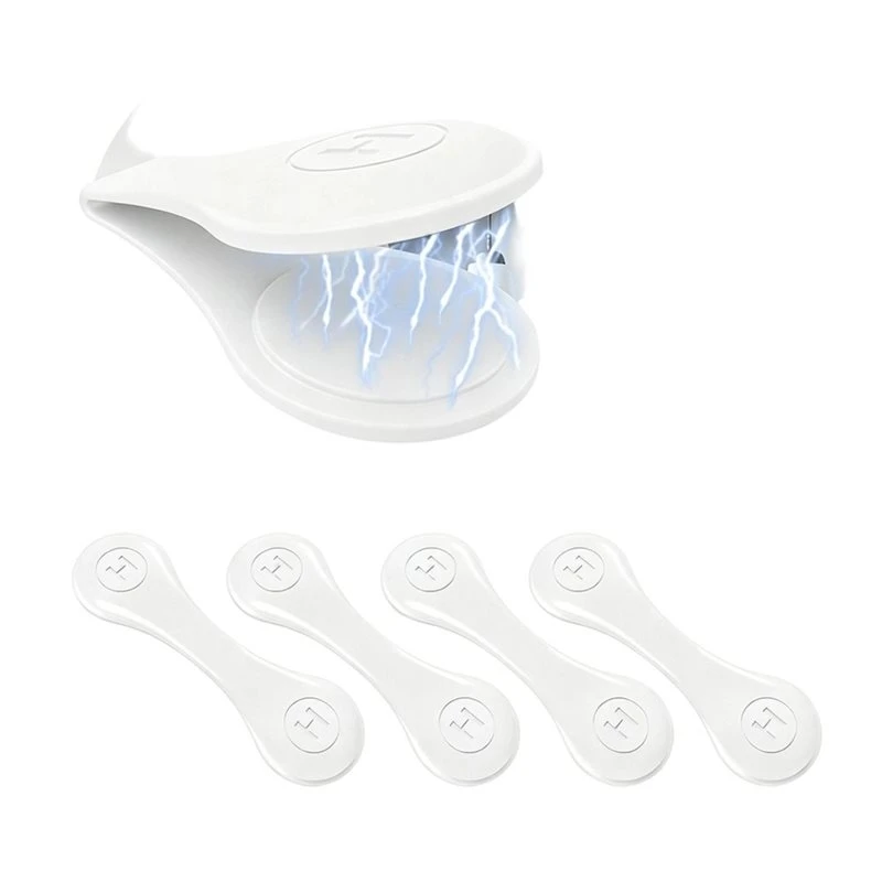 ABNM 4-Pack Magnetic Silicone Shower Curtain Clips Keep Liner Closed