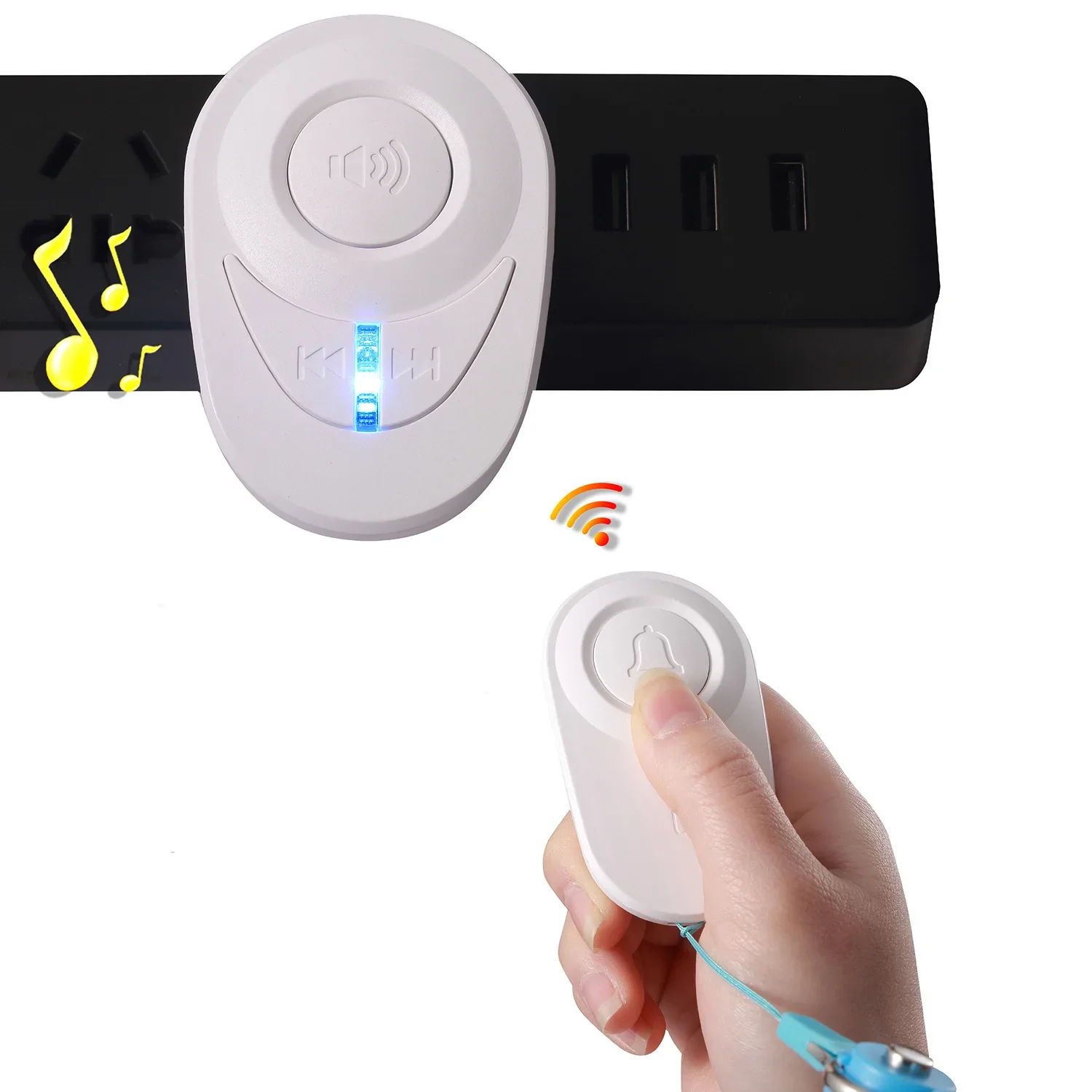 

Wireless Doorbell for the Elderly Beeper Household Lanyard Plug-in Wiring Free Ding Dong Machine Waterproof Far One Drag Hotel