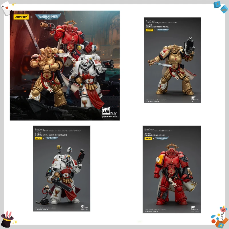 

JOYTOY 1/18 Фигурка 40K Blood Angels Капитан и Sanguinary Priest Аниме Коллекционная модель игрушки Коллекционная модель Украшение
