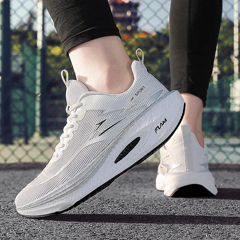 Brand Men's Carbon Plate Running Shoes Soft Cushion Shock Absorbing Sports Shoes Unisex Sneakers Light Anti-Slip Training Shoes