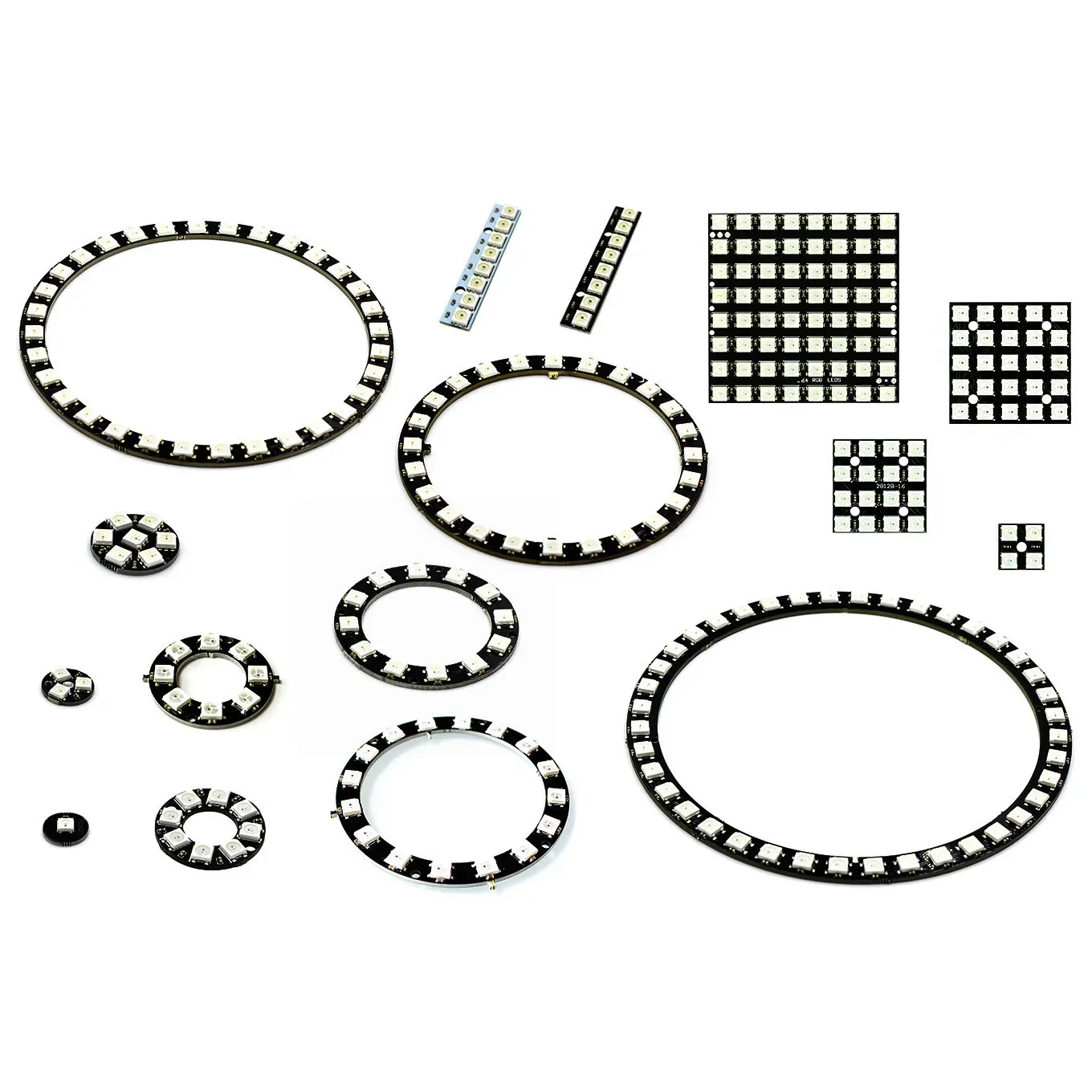 

1pcs WS2812 RGB LED Ring 1Bit 8Bit 12Bit 16Bit 24Bit WS2812 5050 RGB LED + Integrated Drivers
