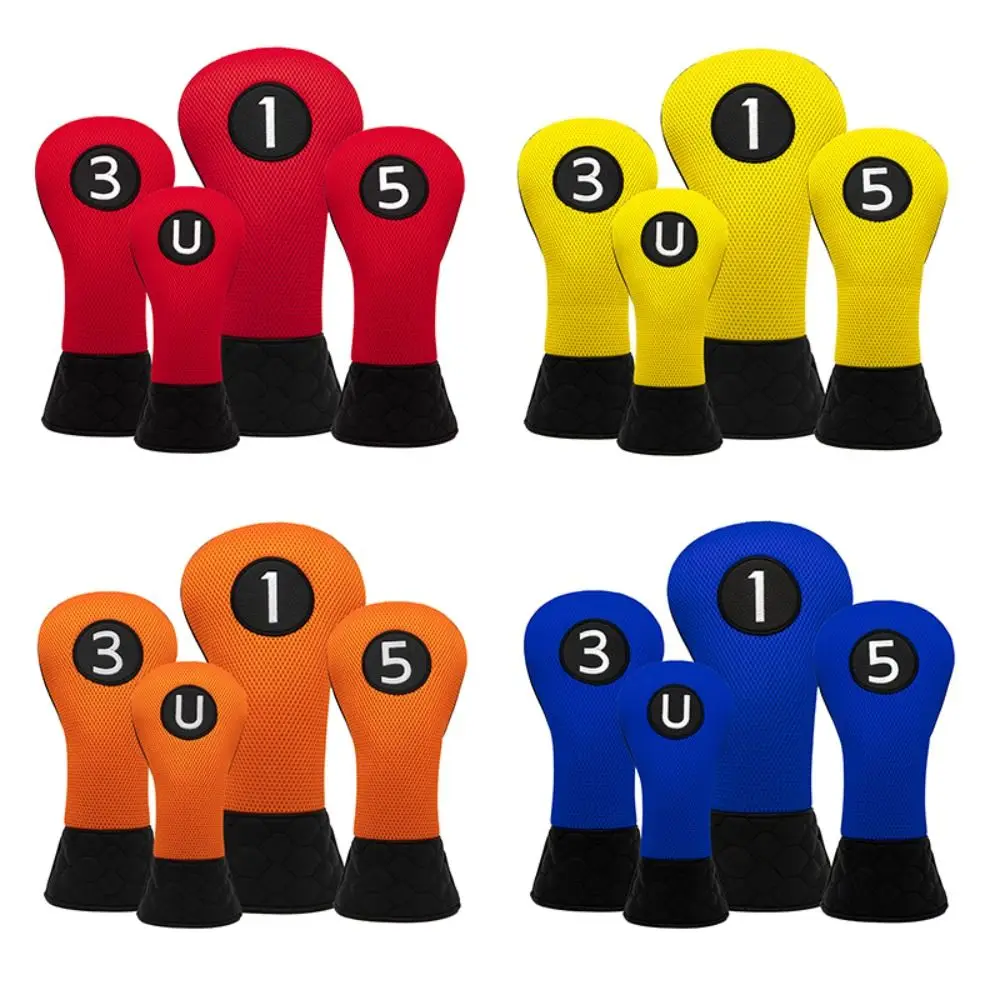 

New PU Golf Club Head Cover Anti Scratch Wear Resistant Push Rod Protective Sleeve Nylon Washable Hat Cover Golf Course