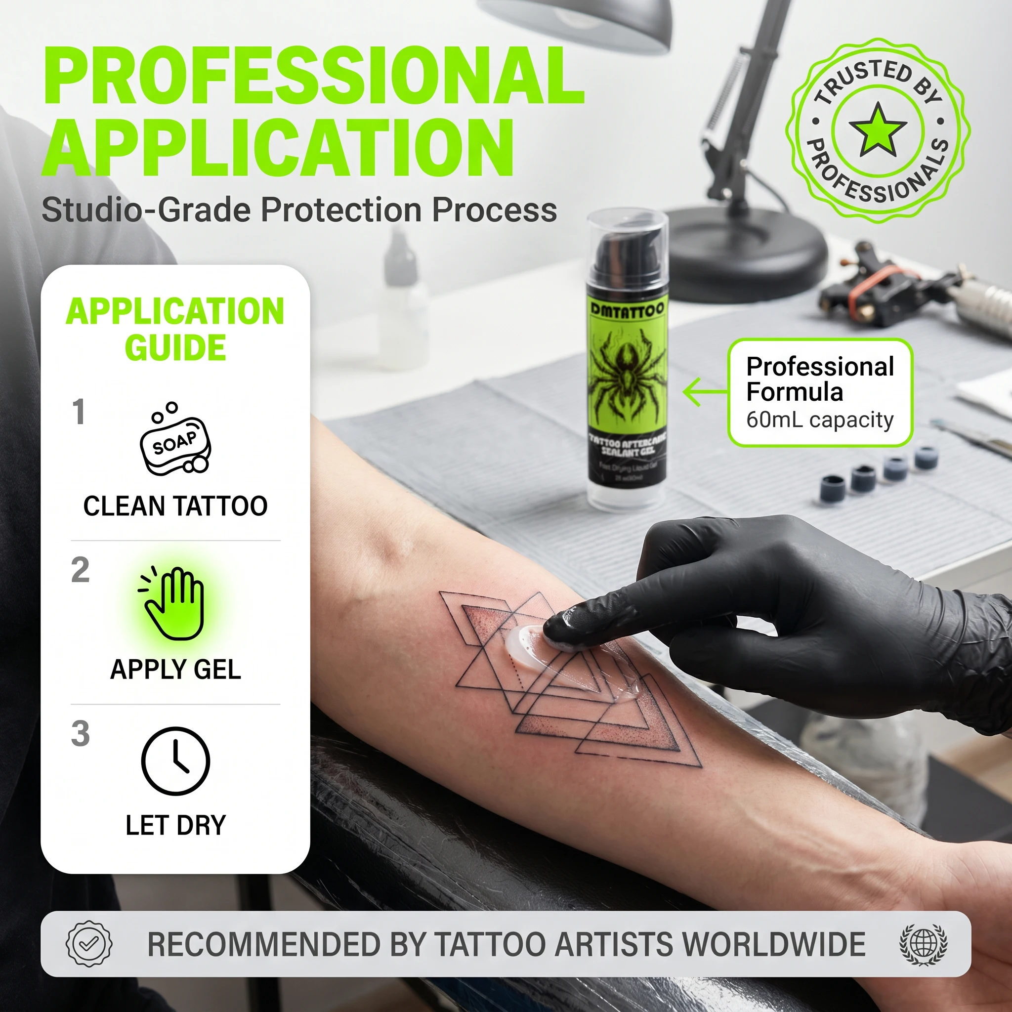 DM 30/60ml Tattoo Aftercare Sealant Gel Tattoo Aftercare Cream Tattoo Natural Healing Ingredients Waterproof Protector RepairGel view 4