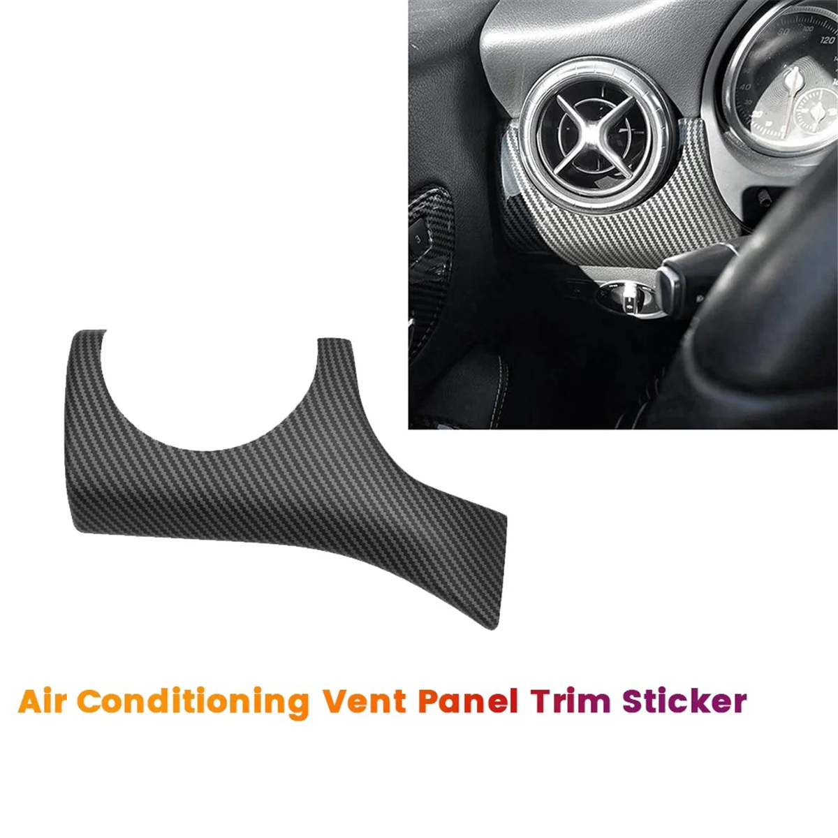 LHD Dash Air Conditioning Vent Panel Trim Sticker for Mercedes Benz A W176 CLA C117 GLA X156 13-19 Matte Carbon