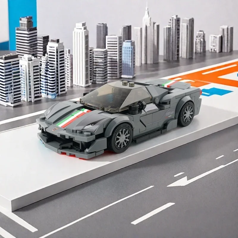 358 قطعة سلسلة السيارات الشهيرة اللبنات أجزاء مجموعة قالب الملك 27068 نموذج لتقوم بها بنفسك تجميع الطوب الفني مع صندوق عرض اللعب #2