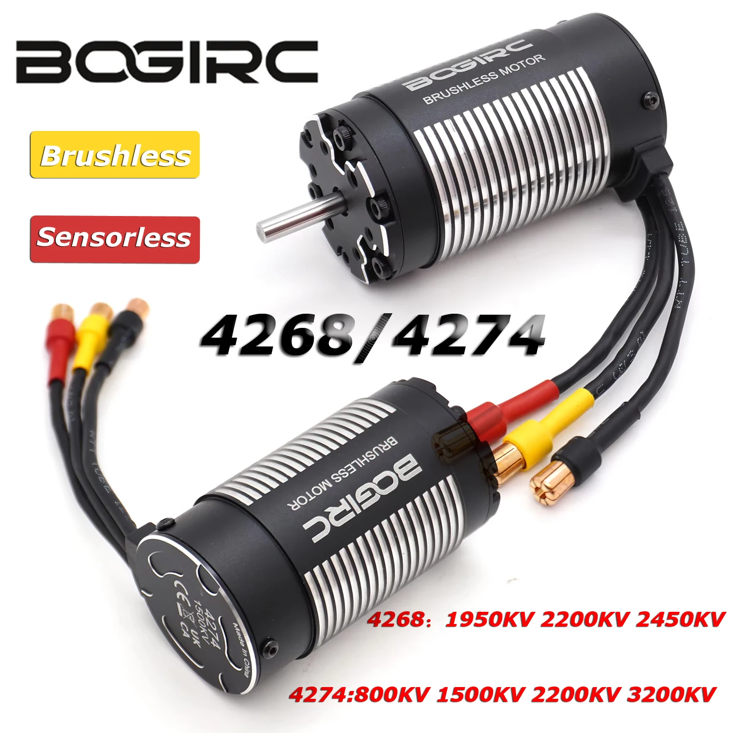 BOGIRC 4268 4274 Sensored Brushless Motor 5.0mm Shaft for 1/8 1/7 RC Model Monster Off-road Truck Buggy Racing Car Upgrade Parts