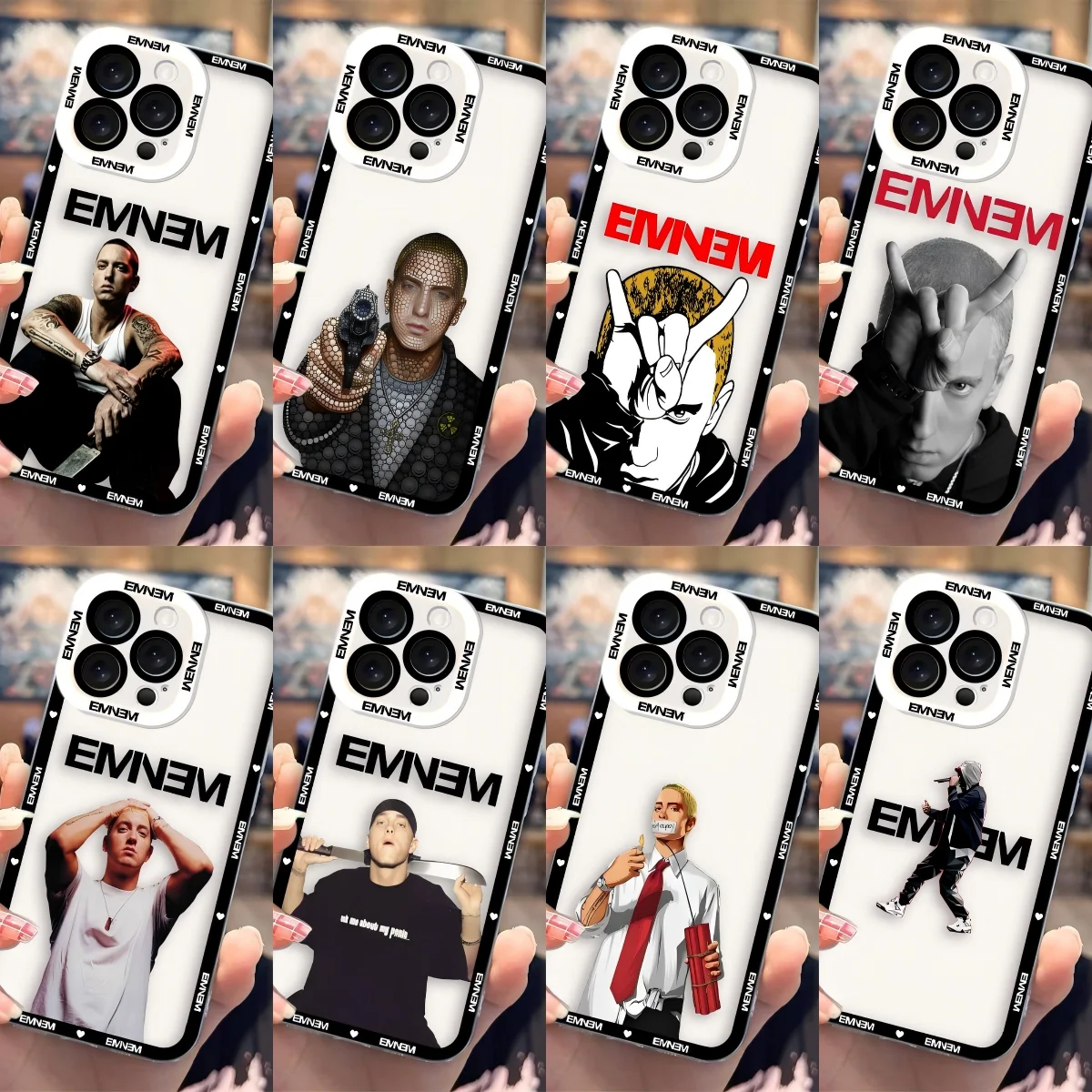 Hip Hop E-EminemS Phone Case For Samsung S26 S25 S24 S23 S22 S21 S20 FE Note20 Note10 Plus Ultra Lite Edge 5G Clear Soft Cover