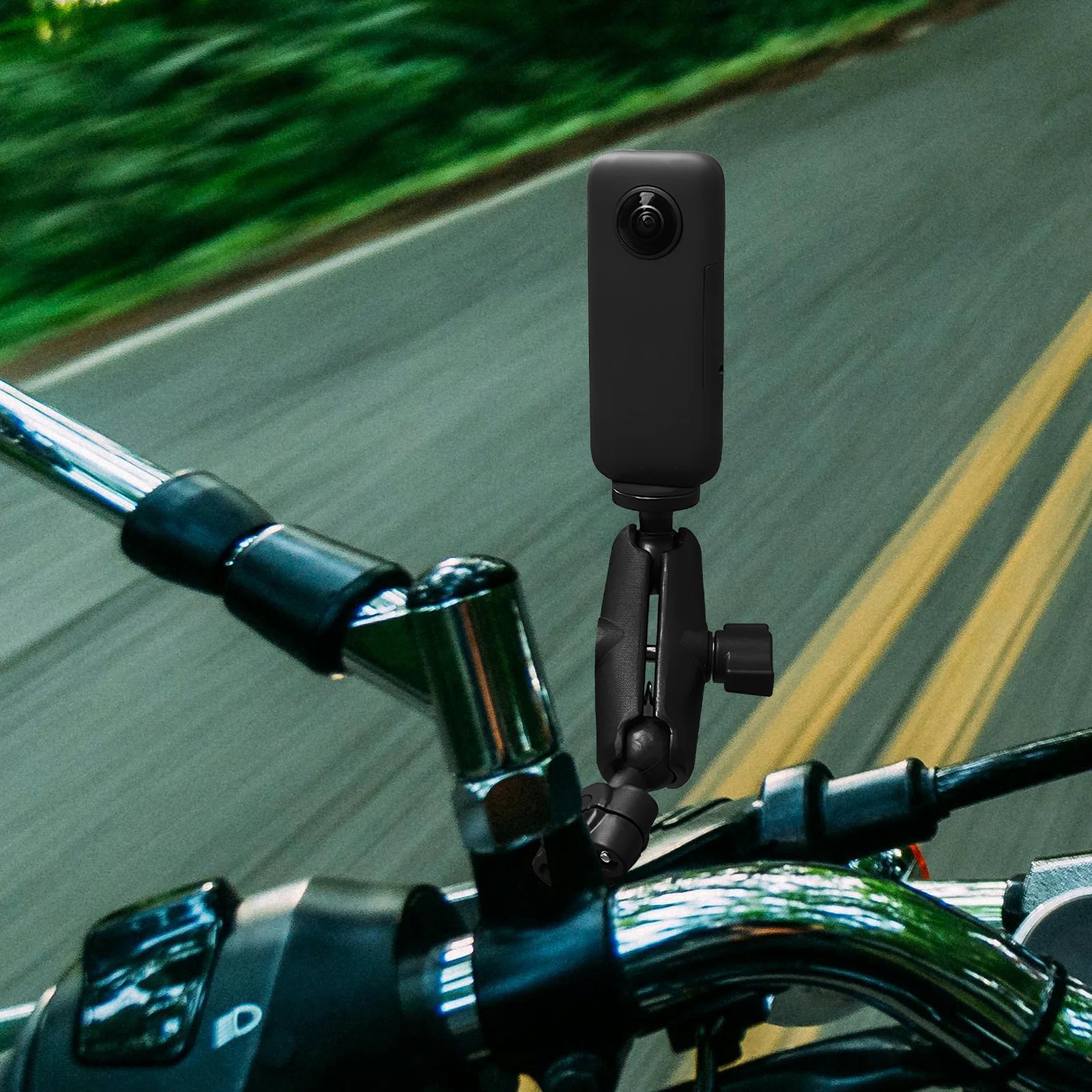 

Double Socket Arm Ball Head Adapter Aluminum Alloy Motorcycle Camera Extension Arm Stable Mounting for 25mm Ball Head Outdoor