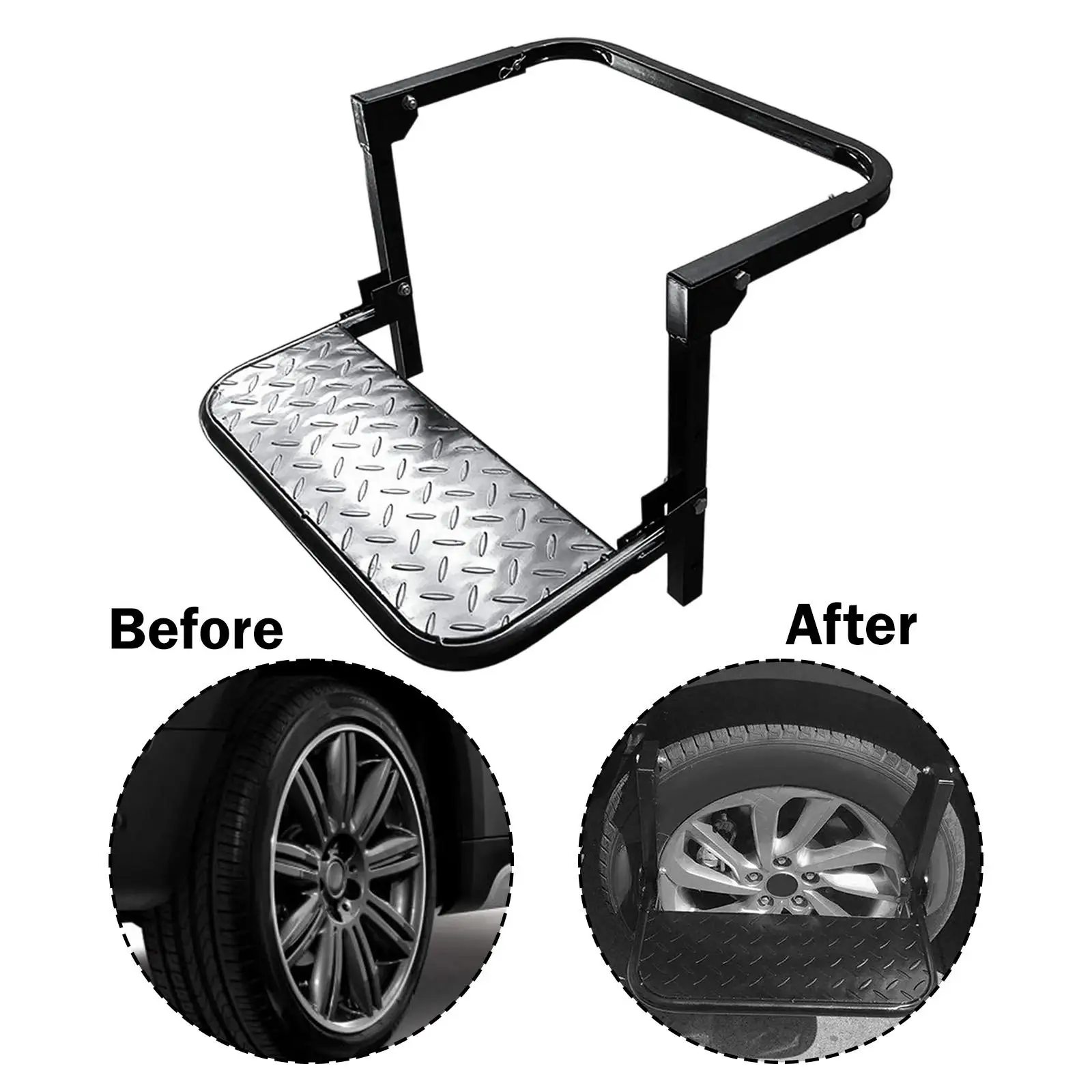 

Tire Step Tire Service Steps Portable Storage RV SUV Adjustable Roof Cartop