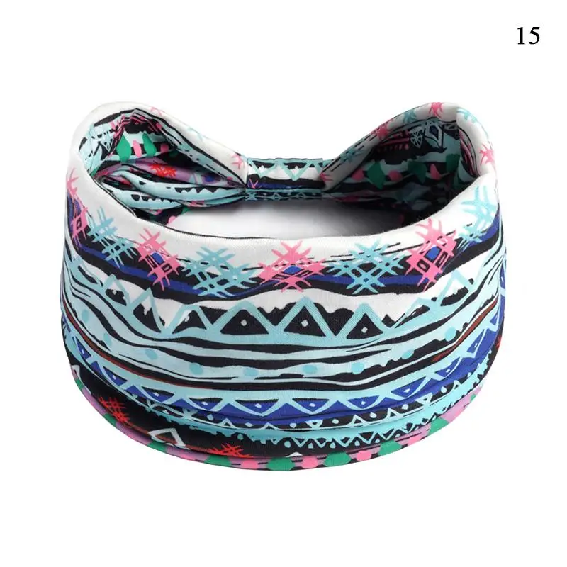 Bohemian Wide Cotton Stretch Headbands Women Headwrap Turban Headwear Bandage Hairbands Bandana Wide Headbands Hair Accessories