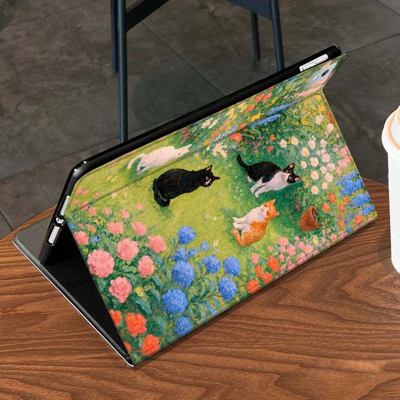 شعبية القط الفن زهرة ل Xiaoxin لينوفو الوسادة تبويب K10 K11 M10 P12 P11 برو GT Gen2 زائد الفيلق Y700 Y900 12.1 اللوحي #5