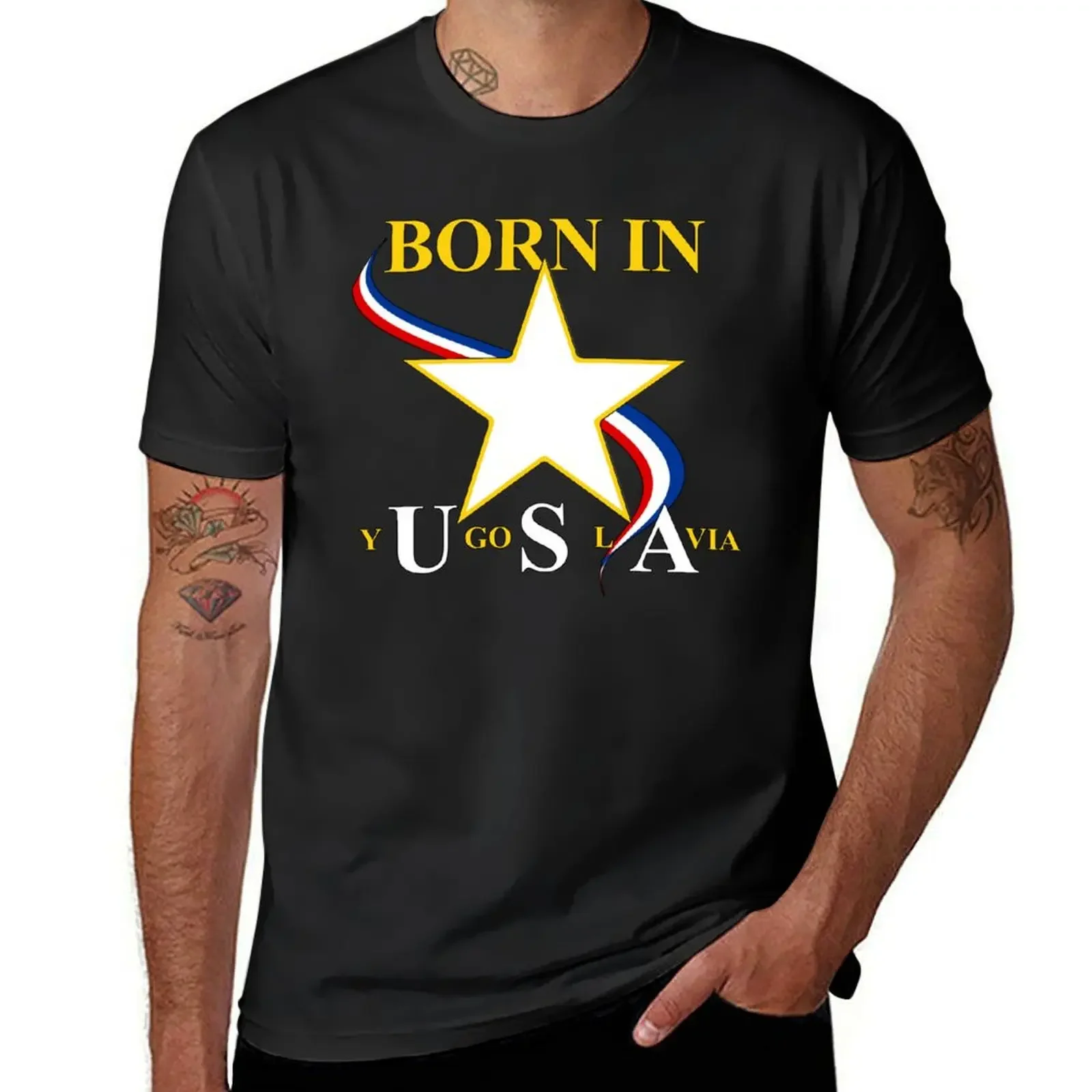 

Born in Yugoslavia USA T-Shirt Blouse tees men t shirt