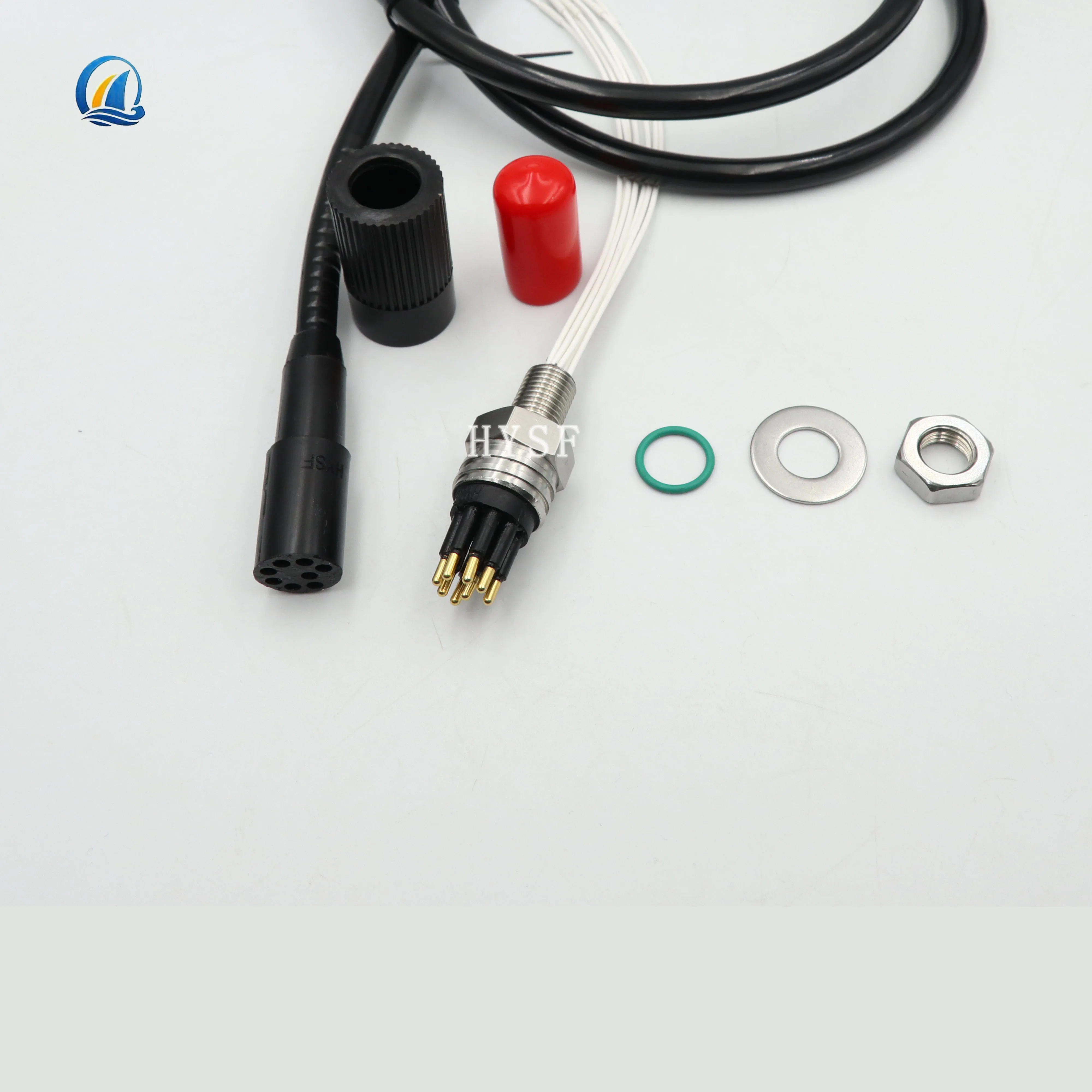 Ethernet 8-core waterproof connector, underwater plug-in component, cable connector for underwater robot equipment