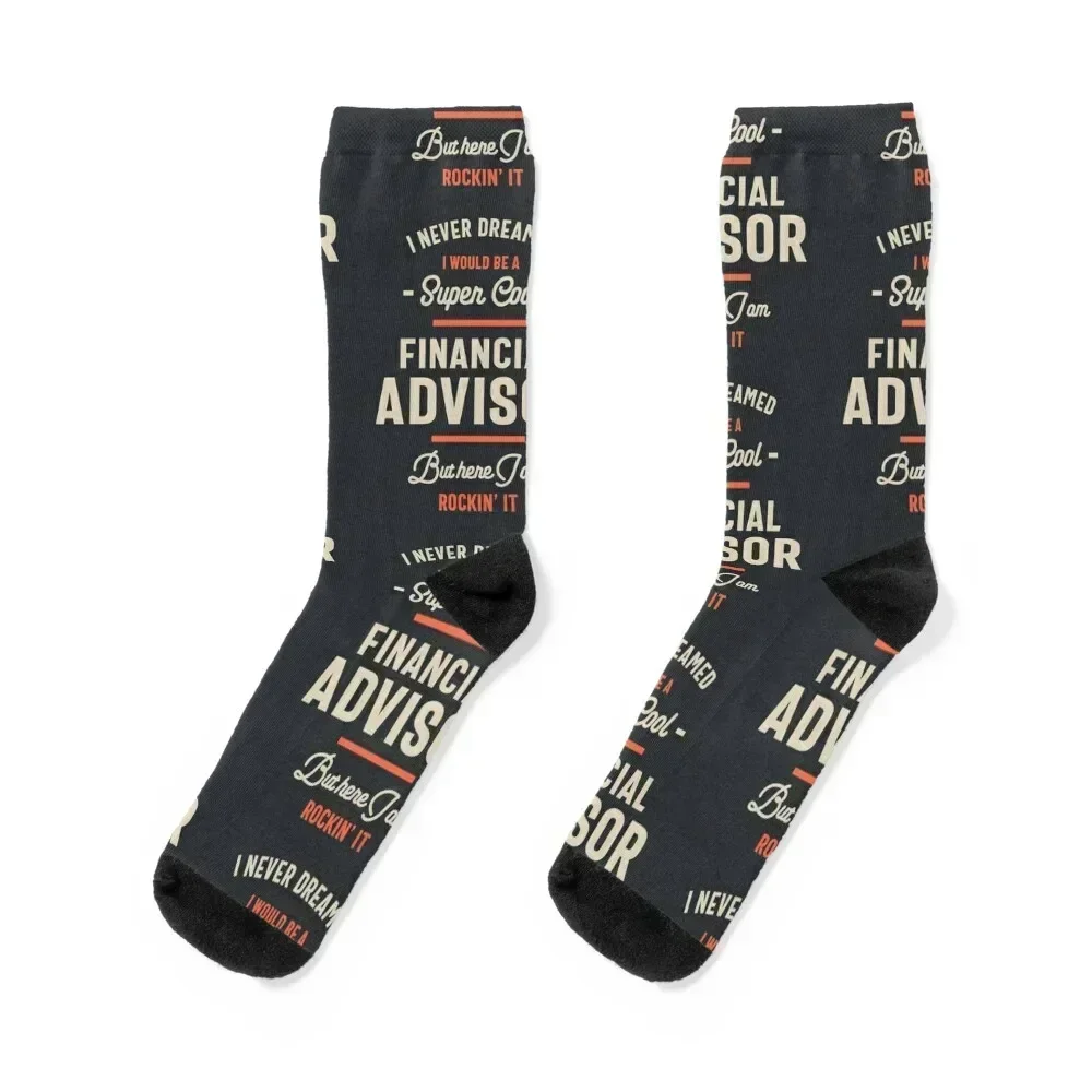 

Financial Advisor Job Title Men Women Gift Socks soccer anti-slip Stockings golf gifts Male Socks Women's