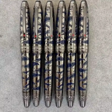 

Hot Sale 146 Prince Luxury Fountain Pen Rollerball Pen Blue and Black Color M Nib Business Cute Writing Gifts