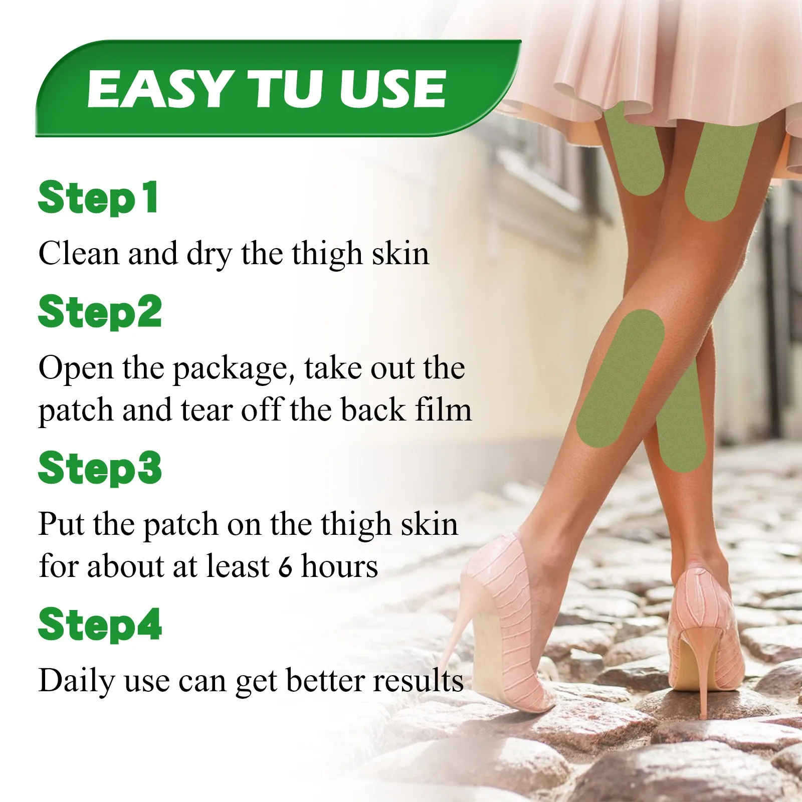 Leg Slimming Patch Thigh Shaping Tightening Firming Leg Muscle Anti Cellulite Promote Fat Burning Wormwood Leg Lifting Sticker