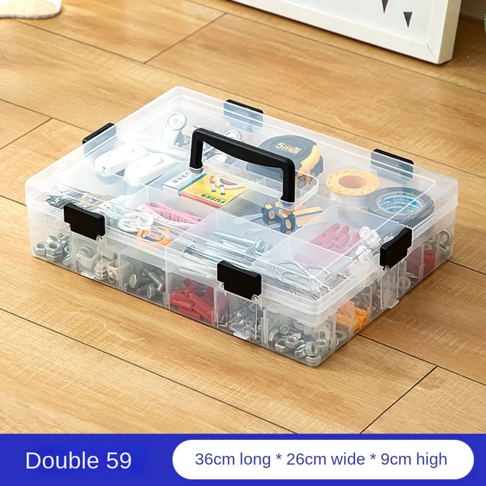 Portable Hardware Tools Case Multi-layer Hardware Tools Hand Tools Storage Organizer Transparent Hand Tools