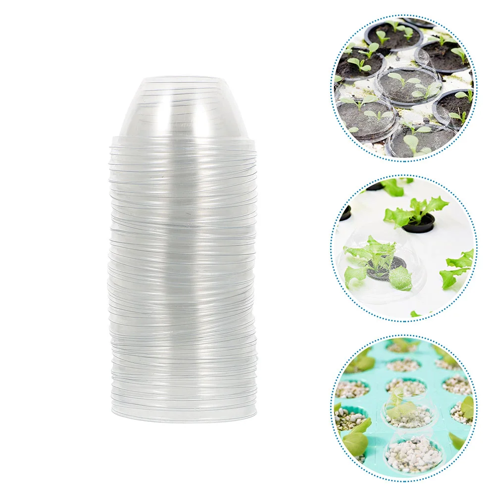 100 Pcs Match Cloche Seedling Insulation Cover Planter Pots Garden Hydroponics Grow Domes