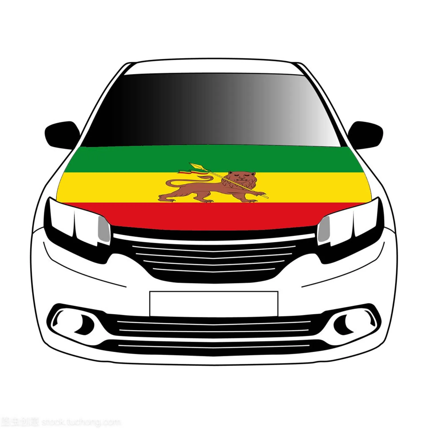 

Ethiopia (1974-1975) flag flags car Hood cover 3.3x5ft/5x7ft 100% polyester banner Digital Printing Activities festivals and car