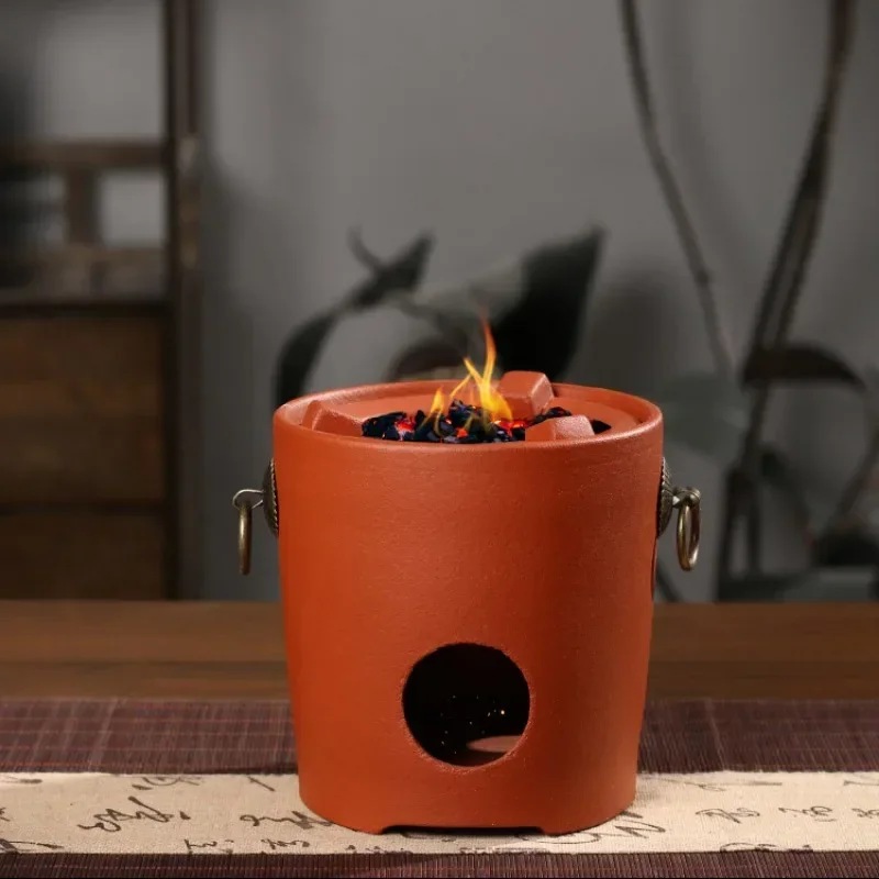 kung fu teapot warmer charcoal stove Home tea stove set Charcoal firing alcohol stove Clay oven Vintage Outdoor Charcoal burner