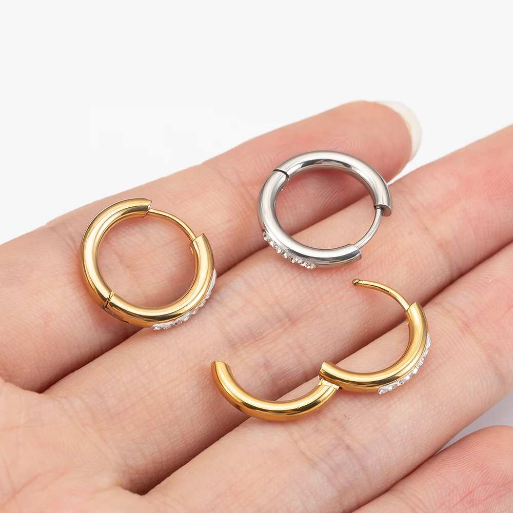 6pcs/lot Stainless Steel Hoop - Hoop Earrings 评论和价格