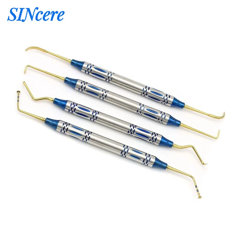 

4Pcs/set Dental Implant Sinus Lift Lifting Elevator Double Ends Dental Periosteal Separator Implant External Lifting Tool